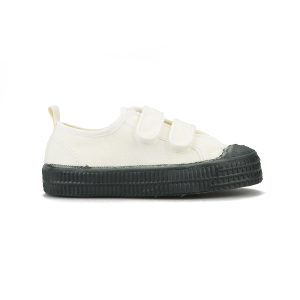 Kids' Novesta S.M.Kid Velcro 10 Wht / 515 Grn Sneakers White / Black | z96Mmgpn3XF