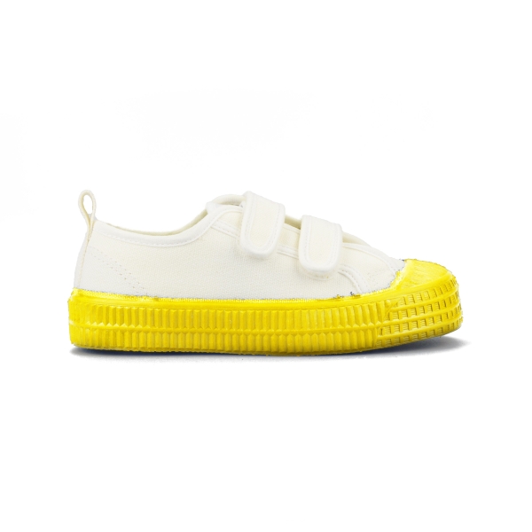 Kids' Novesta S.M.Kid Velcro 10 Wht / 823 Yelw Sneakers White / Yellow | YZvyEdR98Dj
