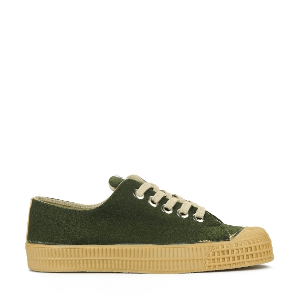 Men's Novesta S.M.Felt 15 Arm. / 003trnsp Flat Shoes Green | MLlZC2JNxl4