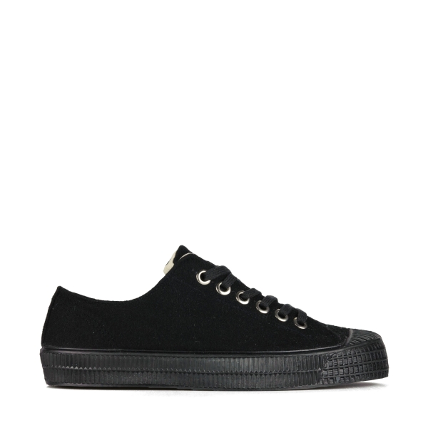 Women's Novesta S.M.Felt / 615 Flat Shoes Black | EAEtiEhnlxM